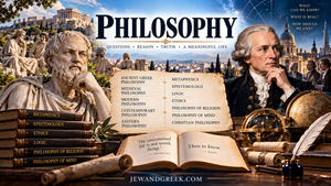 Philosophy represented through questions of truth, knowledge, reality, ethics, logic, and the human mind